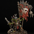 Skrappghul and Skrapp Grott Token–Sci-Fi Orc Warlord Miniature | Scrap-Tech Tabletop Commander | Original Wargaming Model 80mm base