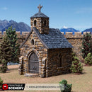 Small Chapel - Kingdoms of Throne and Ash - Printable Scenery - Terrain, Wargaming, D&D, DnD - Only-Games