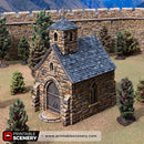 Small Chapel - Kingdoms of Throne and Ash - Printable Scenery - Terrain, Wargaming, D&D, DnD - Only-Games