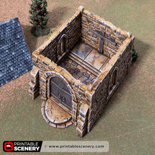 Small Chapel - Kingdoms of Throne and Ash - Printable Scenery - Terrain, Wargaming, D&D, DnD - Only-Games
