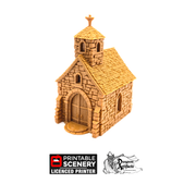 Small Chapel - Kingdoms of Throne and Ash - Printable Scenery - Terrain, Wargaming, D&D, DnD - Only-Games