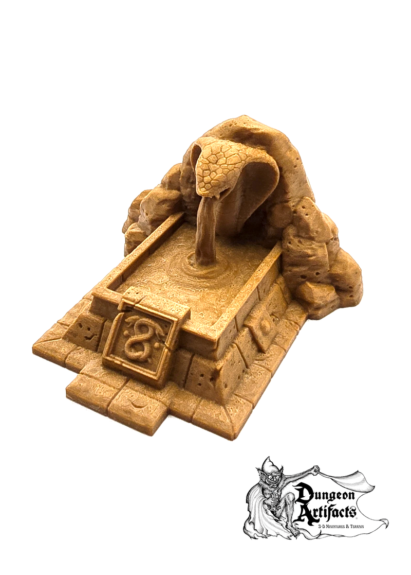 Snake Fountain - 15mm 28mm 32mm Empire of Scorching Sands Wargaming Terrain D&D, DnD - Only-Games