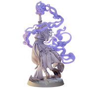 Female Wizard, Warlock, Sorcerer PC NPC, Paintedornot Original Design Unpainted Mini | 5 Sizes /Scales - Only-Games