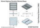 30mm Square Parallel Slotted Plastic Bases - Only-Games