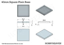 40mm Square Plain Plastic Bases - Only-Games