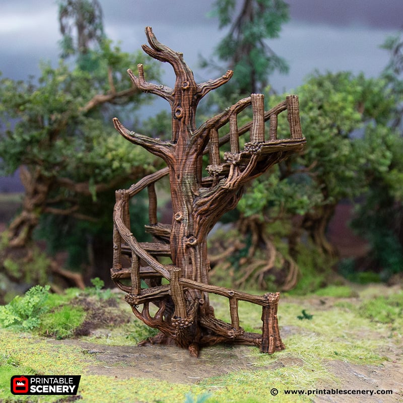 Stair Walkways  - Hagglethorn Hollow - Printable Scenery Terrain Wargaming D&D DnD - Only-Games