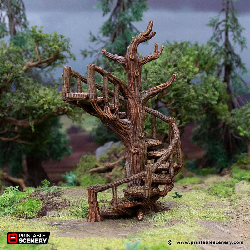 Stair Walkways  - Hagglethorn Hollow - Printable Scenery Terrain Wargaming D&D DnD - Only-Games