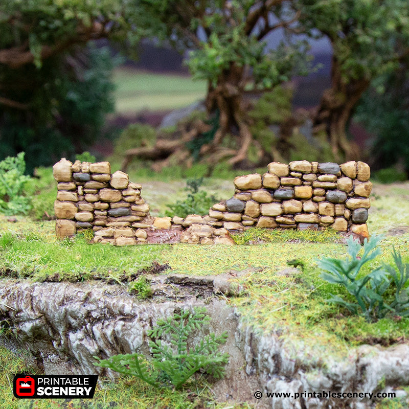 Hagglethorn Stone Walls - Hagglethorn Hollow - Printable Scenery Scatter Terrain D&D DnD - Only-Games