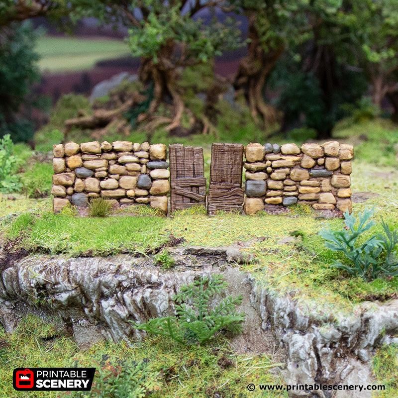 Hagglethorn Stone Walls - Hagglethorn Hollow - Printable Scenery Scatter Terrain D&D DnD - Only-Games