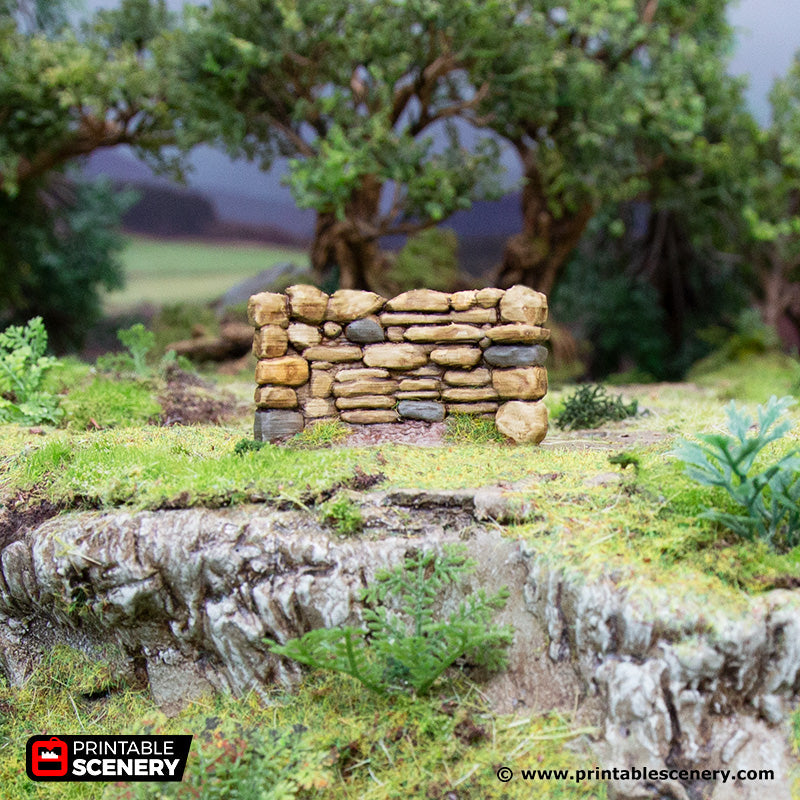 Hagglethorn Stone Walls - Hagglethorn Hollow - Printable Scenery Scatter Terrain D&D DnD - Only-Games