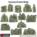 Swamp Grotto Walls - The Gloaming Swamps - Printable Scenery Terrain Wargaming 10mm 15mm 20mm 25mm 28mm 32mm 40mm 54mm D&D DnD