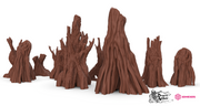 Swamp Trees - 3DHexes Wargaming Terrain D&D DnD - Only-Games