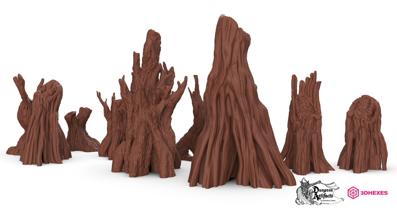 Swamp Trees - 3DHexes Wargaming Terrain D&D DnD - Only-Games