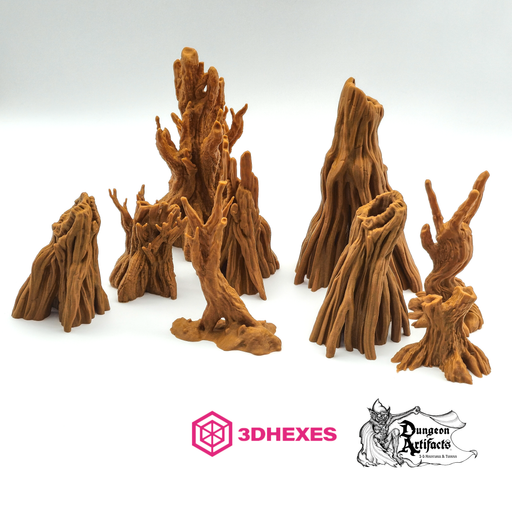 Swamp Trees - 3DHexes Wargaming Terrain D&D DnD - Only-Games
