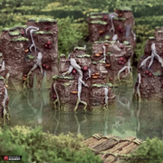Swamp Grotto Walls - The Gloaming Swamps - Printable Scenery Terrain Wargaming 10mm 15mm 20mm 25mm 28mm 32mm 40mm 54mm D&D DnD - Only-Games