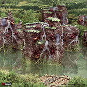 Swamp Grotto Walls - The Gloaming Swamps - Printable Scenery Terrain Wargaming 10mm 15mm 20mm 25mm 28mm 32mm 40mm 54mm D&D DnD - Only-Games