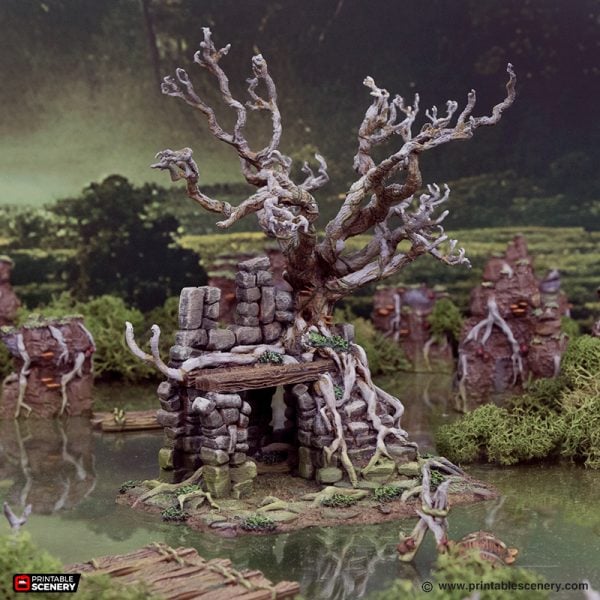 Wildwood Ruins Full Set - The Gloaming Swamps - Printable Scenery Terrain Wargaming 15mm 20mm 25mm 28mm 32mm 40mm 54mm D&D DnD - Only-Games