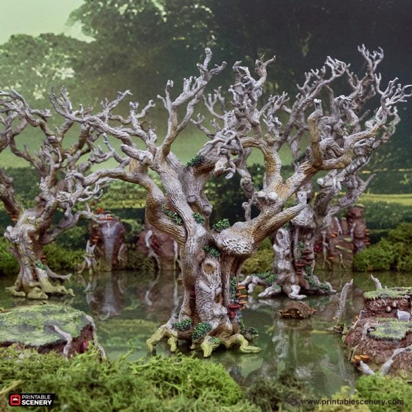 Wildwood Trees - The Gloaming Swamps - Printable Scenery Terrain Wargaming 15mm 20mm 25mm 28mm 32mm D&D DnD - Only-Games