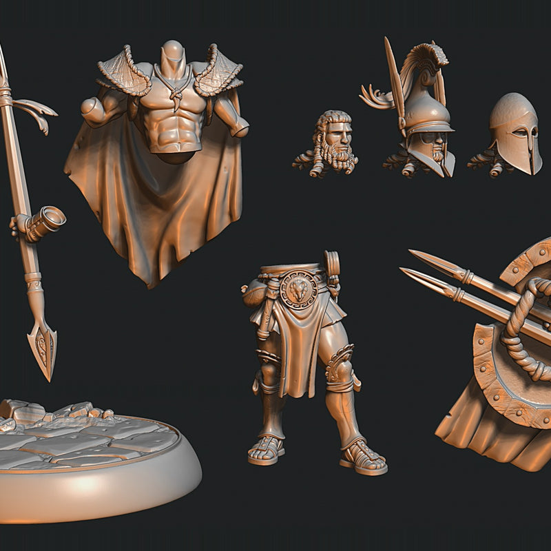 Tassos - Trathian Wolves leader - Variant 2 - 32mm - Only-Games