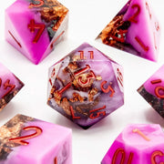 Copper Haze | Sharp Edge Dice | 7 Piece Set - Only-Games