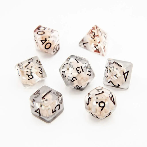 Cute Dogs | Resin Inclusion Dice | 7 Piece Set - Only-Games
