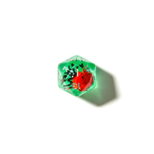 Red Ladybugs | Resin Inclusion Dice | 7 Piece Set - Only-Games