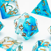 Icebound Fury | Sharp Edge Dice | 7 Piece Set - Only-Games