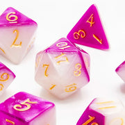 Lunar Amethyst | Acrylic Dice | 7 Piece Set - Only-Games