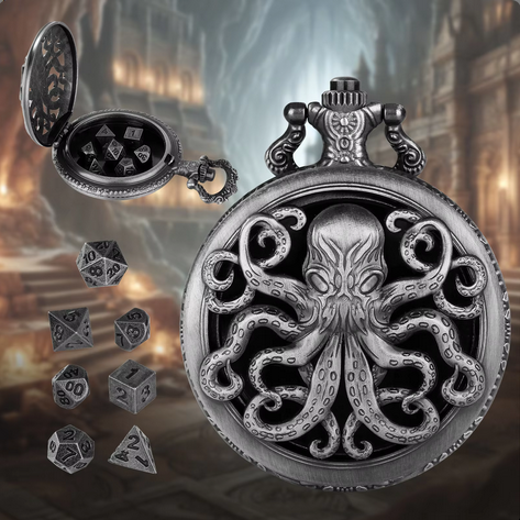 Cthulhu's Grasp | Pocket Watch Case | Ancient Silver - Only-Games