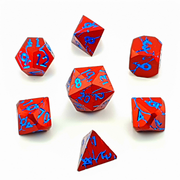 Frostfire Scar | Solid Metal Dice | 7 Piece Set - Only-Games
