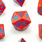 Frostfire Scar | Solid Metal Dice | 7 Piece Set - Only-Games