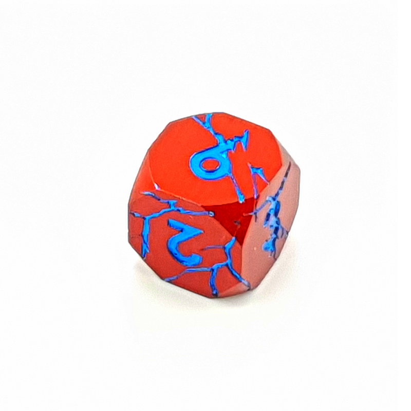 Frostfire Scar | Solid Metal Dice | 7 Piece Set - Only-Games