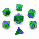 Venom Vein | Solid Metal Dice | 7 Piece Set - Only-Games