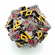Crimson Thorn | Solid Metal Dice | 7 Piece Set - Only-Games