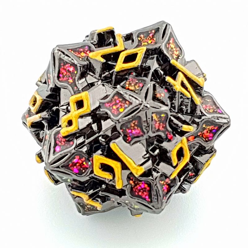 Crimson Thorn | Solid Metal Dice | 7 Piece Set - Only-Games