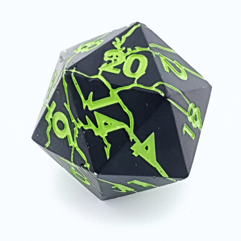 Shadowroot | Solid Metal Dice | 7 Piece Set - Only-Games