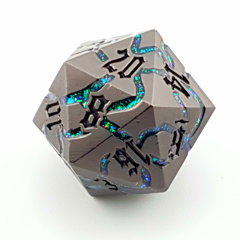 Verdant Ruin | Solid Metal Dice | 7 Piece Set - Only-Games