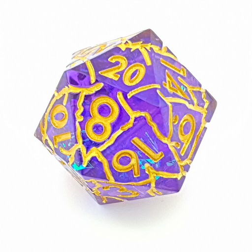 Golden Phantasm | Sharp Edge Dice | 7 Piece Set - Only-Games