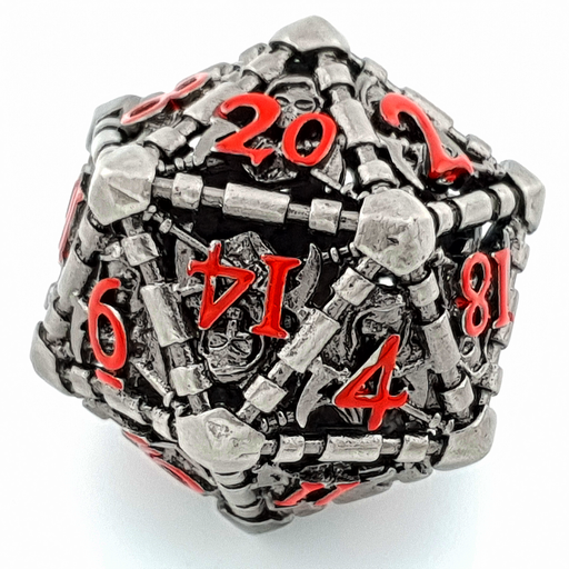 Death's Whisper | Hollow Metal Dice | 7 Piece Set - Only-Games