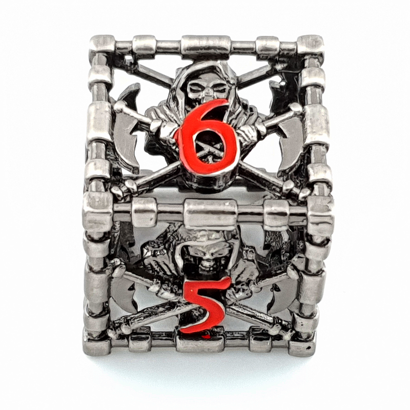 Death's Whisper | Hollow Metal Dice | 7 Piece Set - Only-Games