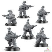 Tactical Space Dwarves "LMG" Squad (6 X Models) - Only-Games