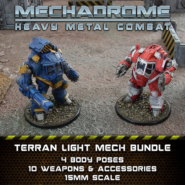 Mechadrome Terran Light Mech Bundle (15mm scale)