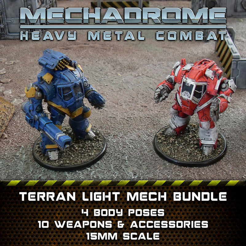 Mechadrome Terran Light Mech Bundle (15mm scale)