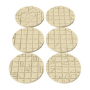 Cracked Tile Base Toppers – 32mm Round Miniature Bases - Only-Games
