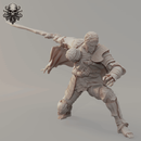 Twin Knight - Charging - Realsteone - Terrain Wargaming D&D DnD 32mm 40mm 54mm