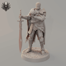 Twin Knight - Standing - Realsteone - Terrain Wargaming D&D DnD 32mm 40mm 54mm