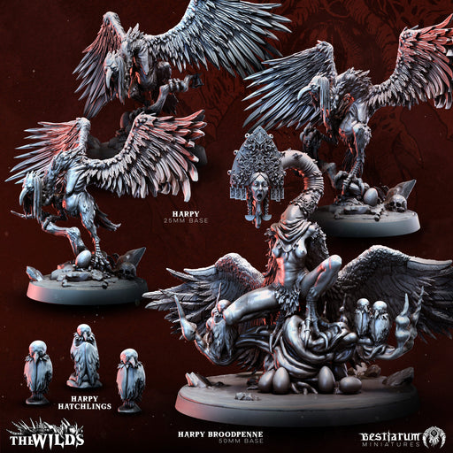 Twisted Harpy Flock | Bestiarum | Wargaming DnD Miniatures - Only-Games