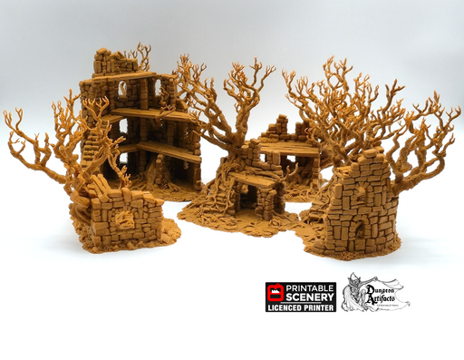 Wildwood Ruins Full Set - The Gloaming Swamps - Printable Scenery Terrain Wargaming 15mm 20mm 25mm 28mm 32mm 40mm 54mm D&D DnD - Only-Games
