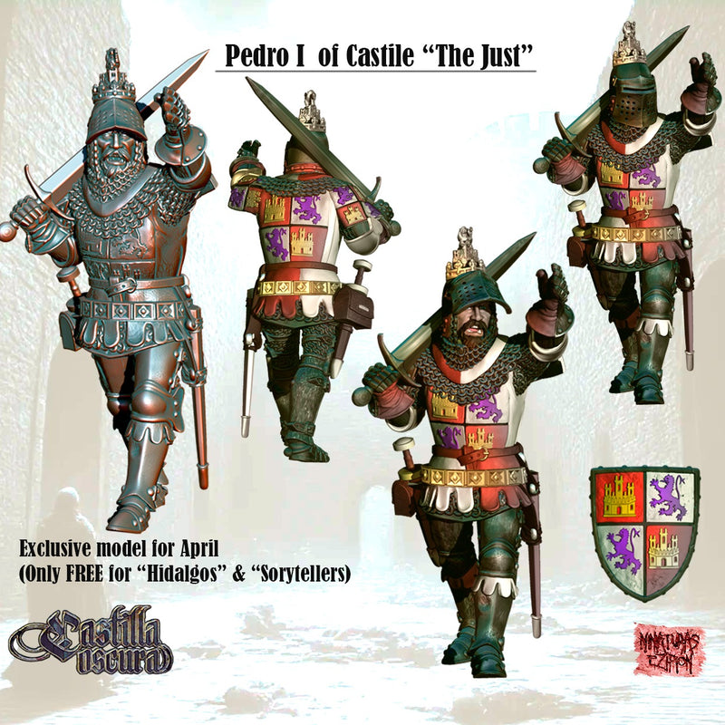Pedro I of Castilla on foot - 34mm - Only-Games