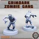 Grimdark Zombie Gang - Print Minis - Terrain Wargaming D&D DnD 28mm 32mm 40mm 54mm - Only-Games